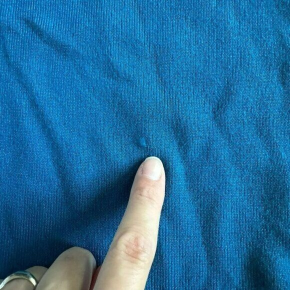 Chicos blue high neck long sleeve top women's 1 -(M) - Picture 2 of 10